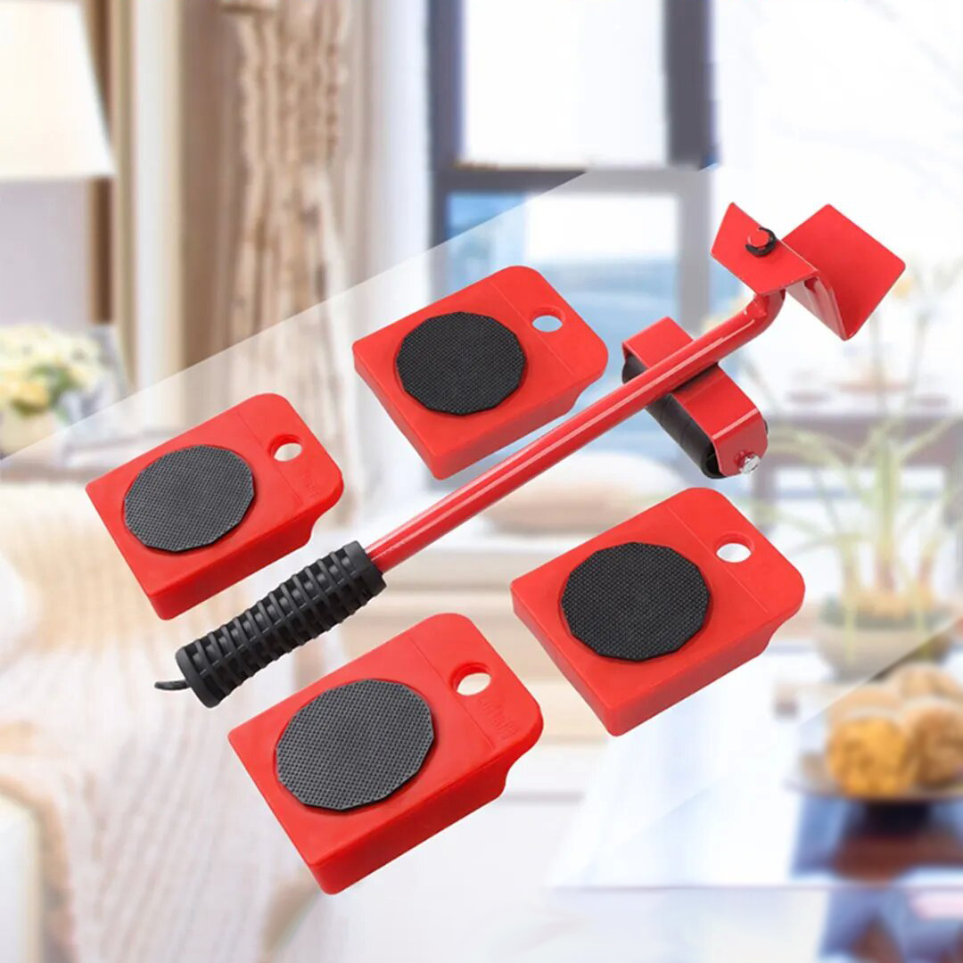 مجموعة نقل الأثاث المنزلي  5 قطع تتضمن أدوات نقل الأشياء الثقيلة بألوان متنوعة