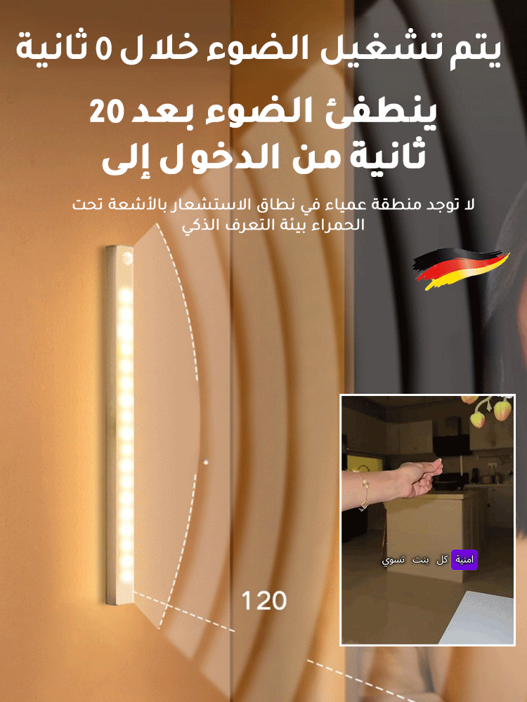 ضوء مستشعر ذكي رفيع للغاية