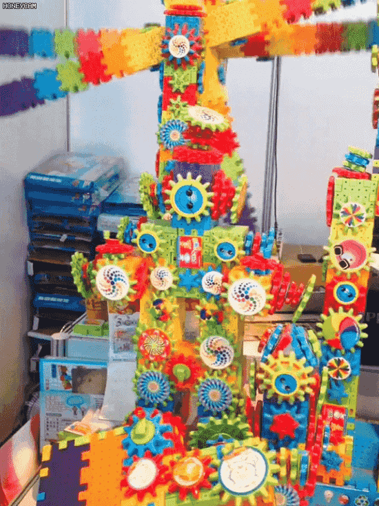 مجموعة ألعاب مكعبات البناء الكهربائية