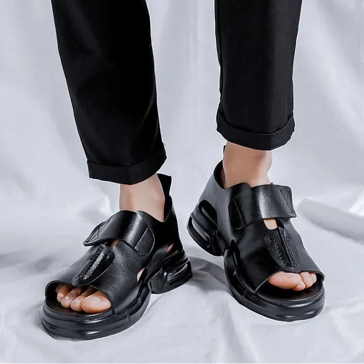 صندل رجالي موضة جديدة لصيف  صندل رجالي بنعل سميك يتناسب مع جميع الأزياء صندل شاطئي