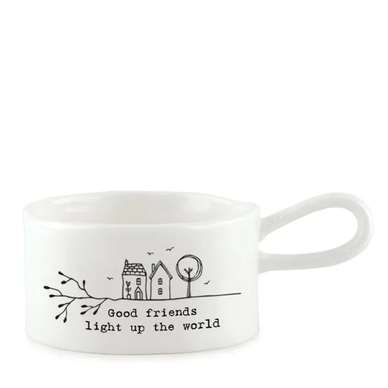 🔥 50% Off🔥 🕯️Handled Tea Light Holder - Good Friends Light Up The World✨