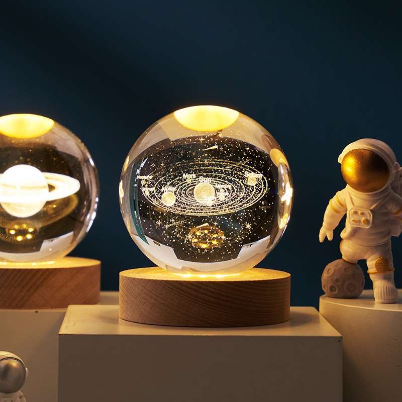 🔥50% OFF🔥 3D Laser Engraved Crystal Ball Lamp