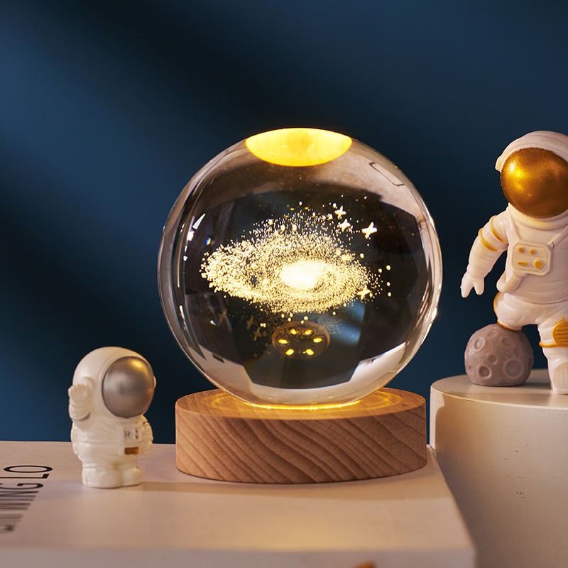 🔥50% OFF🔥 3D Laser Engraved Crystal Ball Lamp