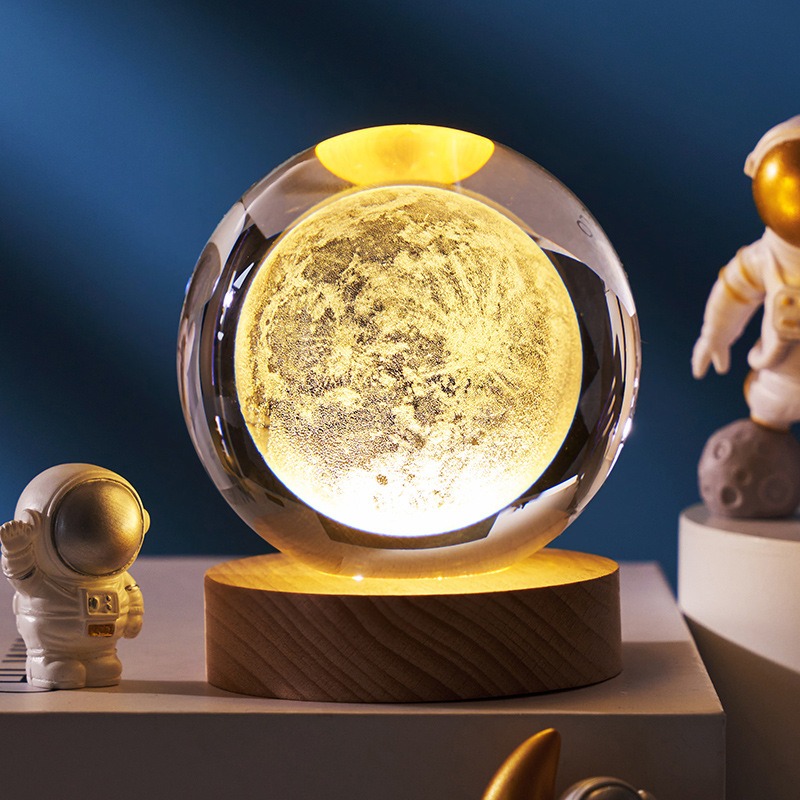 🔥50% OFF🔥 3D Laser Engraved Crystal Ball Lamp