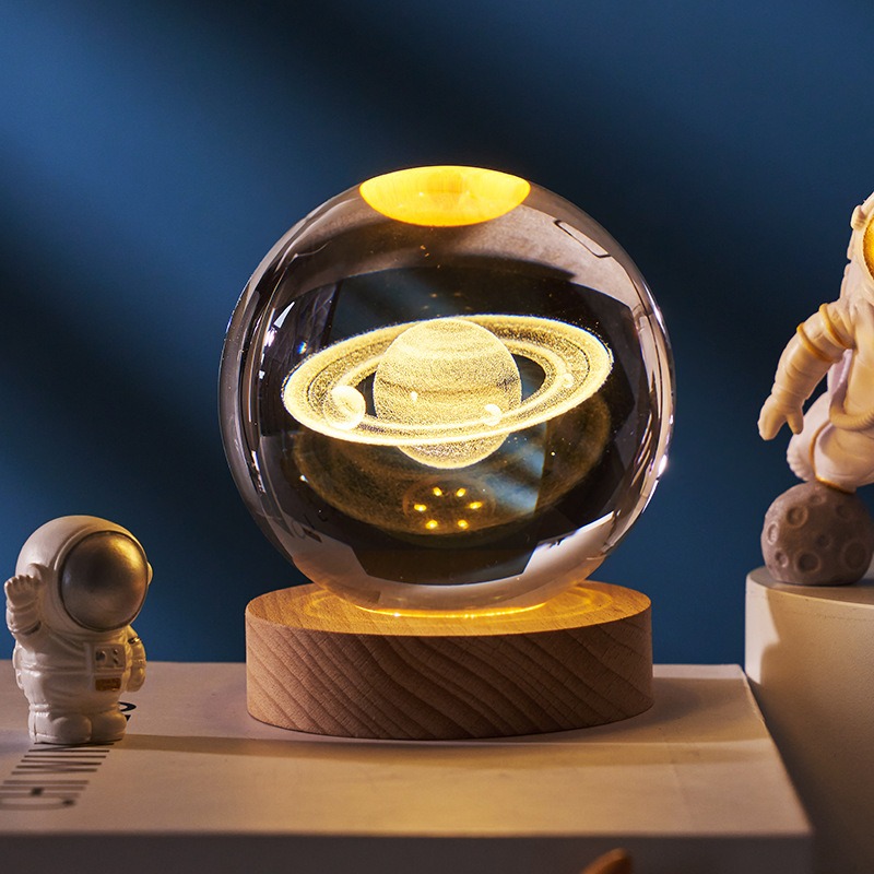 🔥50% OFF🔥 3D Laser Engraved Crystal Ball Lamp