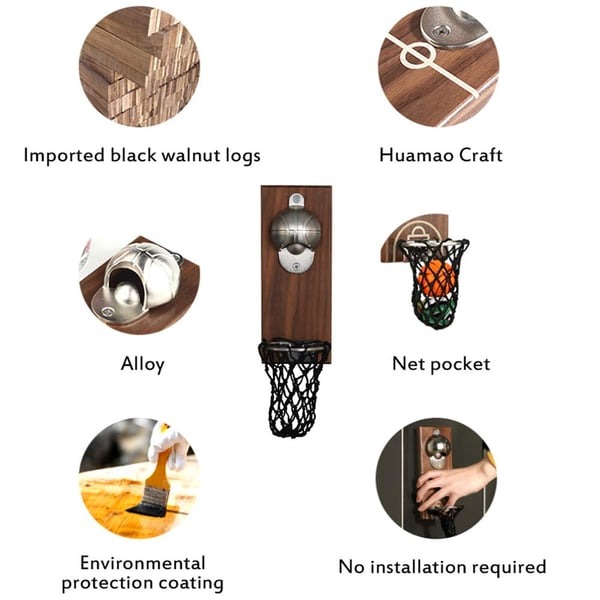 Wooden Wall Mounted Opener