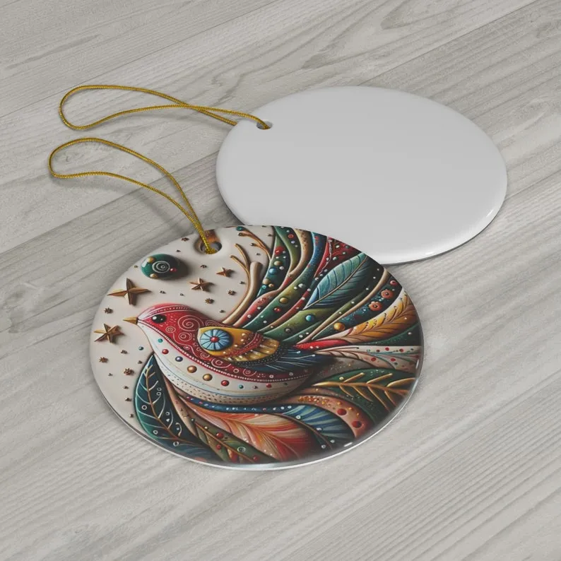🎅CHRISTMAS SALE 50% OFF🎄Bird Of Many Colors Ceramic Christmas Ornament🐦