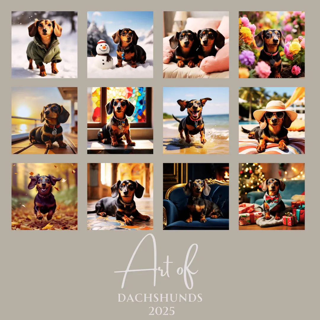 🦴🐶2025 Dachshund Wall Calendar