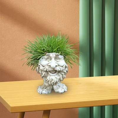 (Gardening Upgrades)MUGGLY'S THE FACE STATUE PLANTER