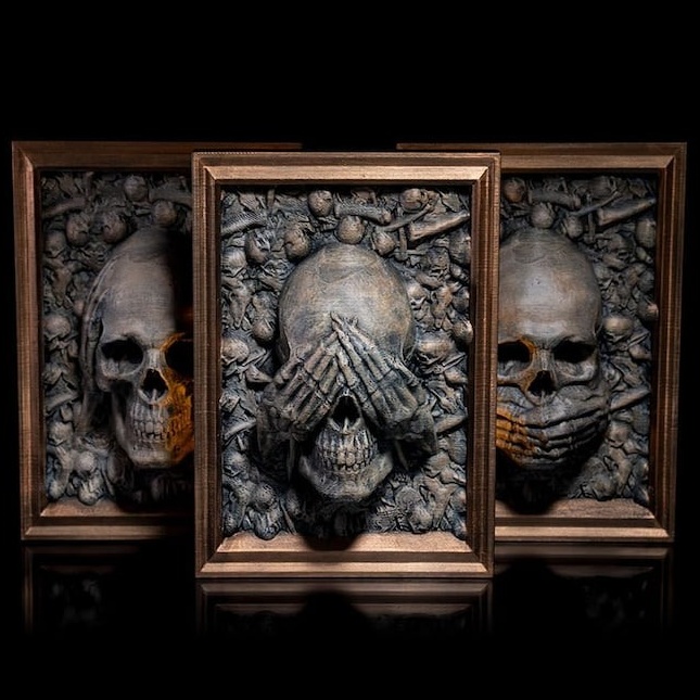 🔥Hot Sale 50% Off🔥🎃Three-Wisdom Skeleton Halloween Decorations