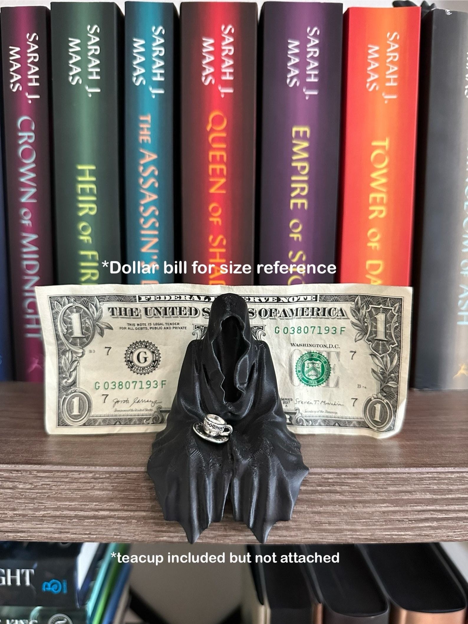 🔥Hot Sale🔥🎃Halloween Grim Reaper Sitting Bookshelf Decor ☠️