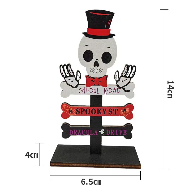 🔥50% Off🔥🎃Halloween Atmosphere Decoration Wooden Table Sign Ornaments