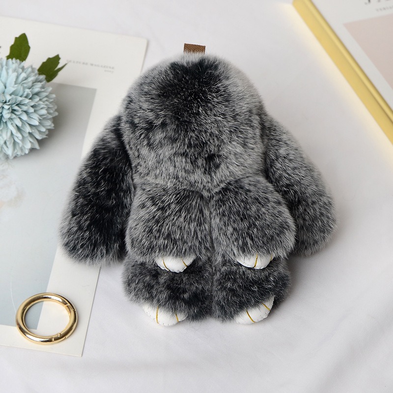 🔥 Hot Sale 50% Off🔥 🧵Handmade Rex Rabbit Fur Pretend-Dead Rabbit Pom-pom Pendant  🐇