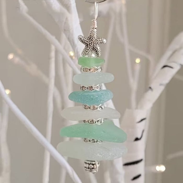 🔥 Hot Sale 50% Off🔥 Sea Glass Christmas Tree Ornament 🌊 🌲