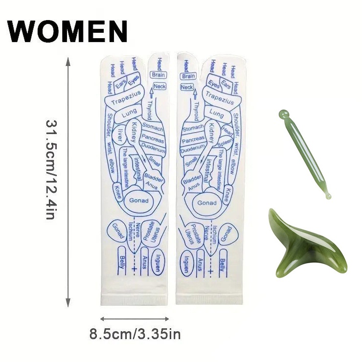 💥New Year's Sale 60% OFF💥Reflexology Chart Socks with Trigger Point Massage Tool 🧦