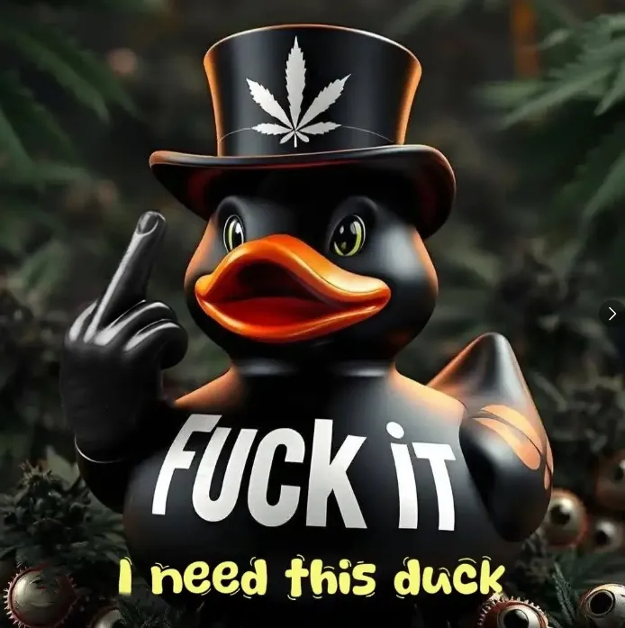 🤣Middle Finger Cannabis Duck