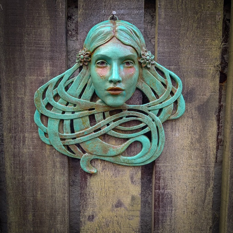 Handcrafted Faux Copper Green Trim