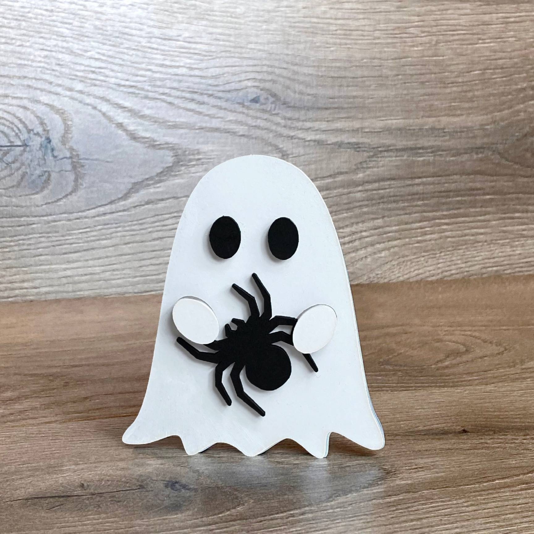 🔥Hot Sale 50% Off🔥👻Hand Painted Halloween Wood Ghost Decor