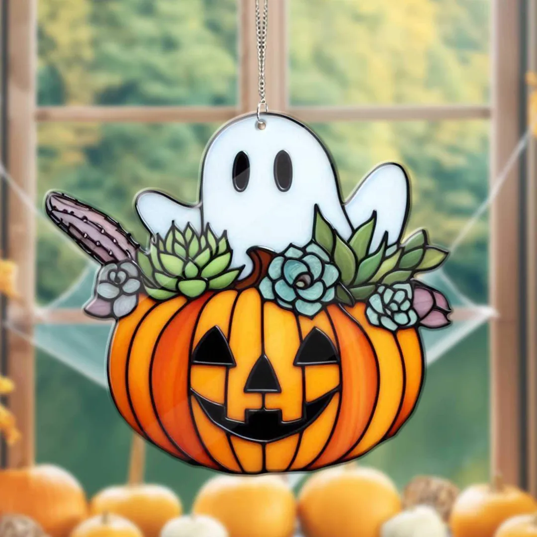 🤣Funny Middle Finger Ghost Window Decor👻