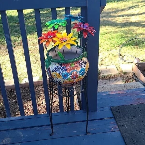 🔥HOT SALE🔥🍀Metal Flowers Garden Stakes🍀49% OFF