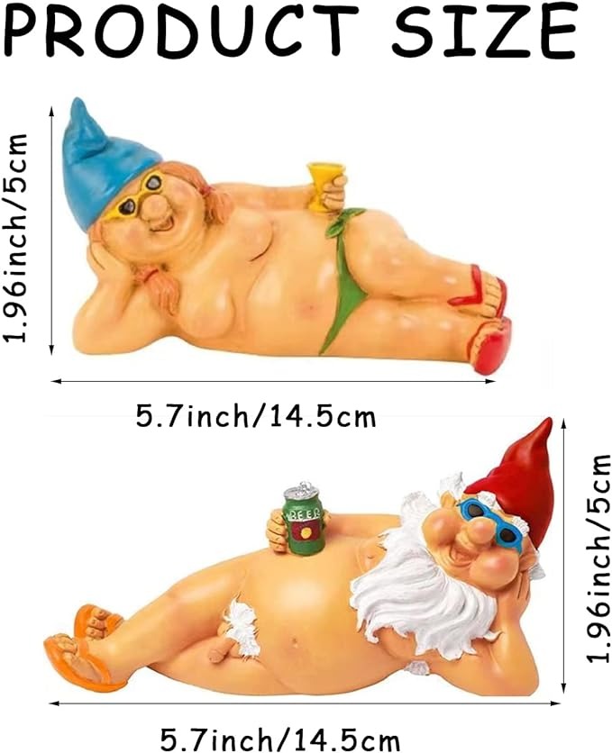 ✨Hot Sale 50% Off✨Naughty Garden Gnome Funny Statue