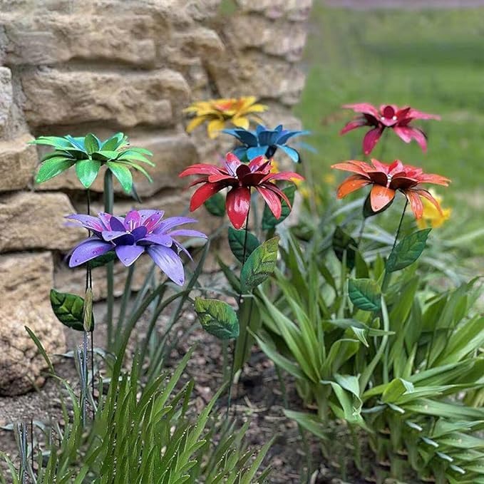 🔥HOT SALE🔥🍀Metal Flowers Garden Stakes🍀49% OFF