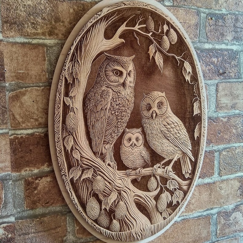 🔥50% Off & Free Shipping🔥👁‍🗨3D Stereoscopic Illusion Wood Laser Engraving Art🎨