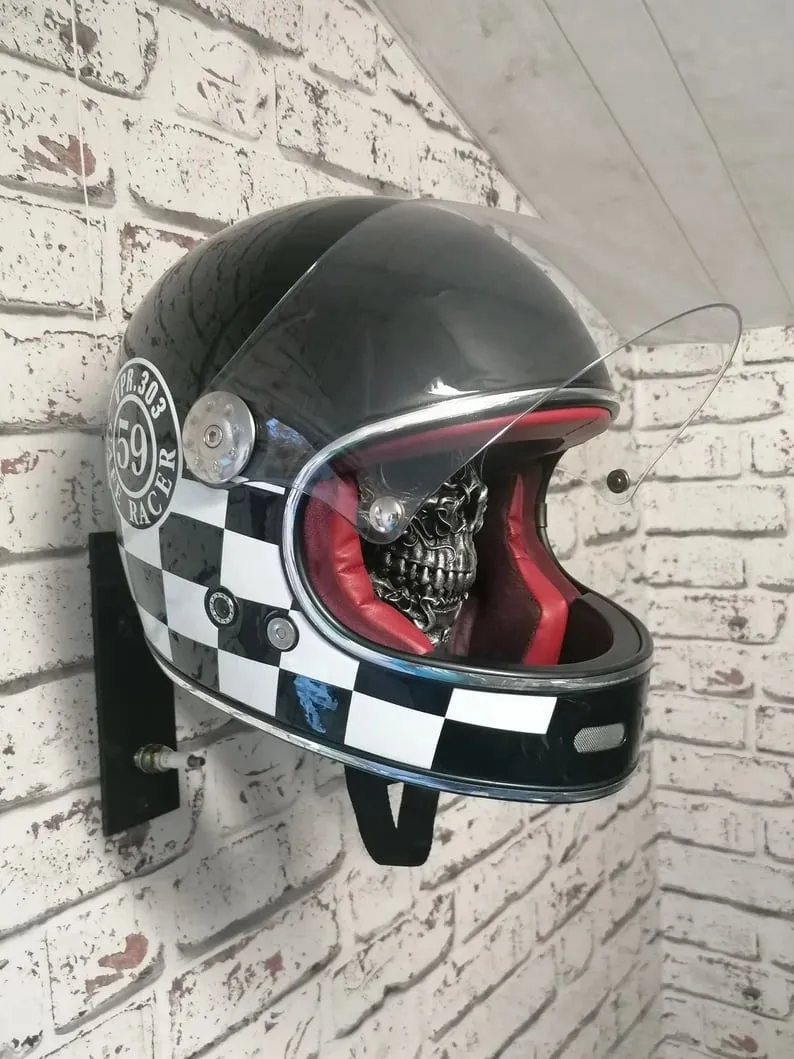 🔥LAST DAY 70% OFF🔥- 🏴‍☠️Motorcycle Helmet and Jacket Skull Holder