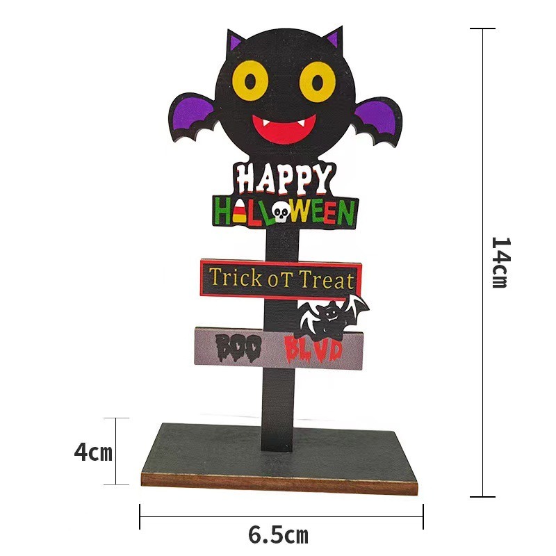 🔥50% Off🔥🎃Halloween Atmosphere Decoration Wooden Table Sign Ornaments