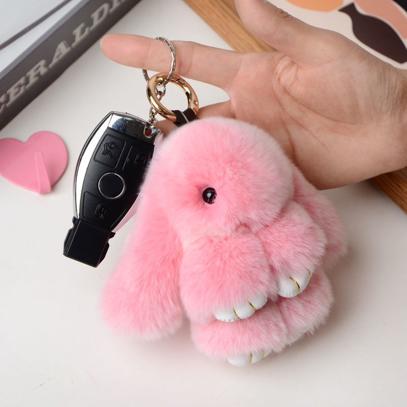 🔥 Hot Sale 50% Off🔥 🧵Handmade Rex Rabbit Fur Pretend-Dead Rabbit Pom-pom Pendant  🐇