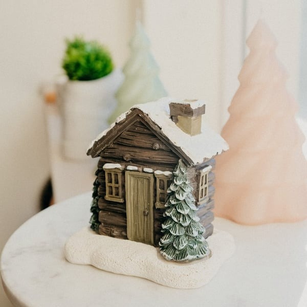 🔥 Hot Sale 50% Off🔥🎄Christmas Wooden House Incense Burner 🌿