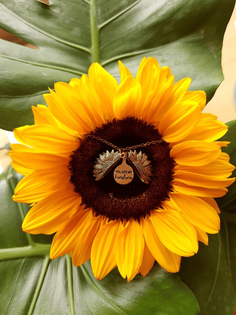 🔥Hot Sale 49% Off🔥🌞"You Are My Sunshine" Sunflower Necklace🌻(Double-sided engraving)