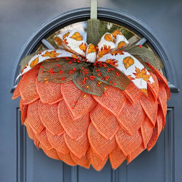 🔥Hot Sale 49% Off🔥Farmhouse Pumpkin Wreath For Front Door🎃