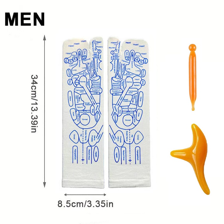 💥New Year's Sale 60% OFF💥Reflexology Chart Socks with Trigger Point Massage Tool 🧦