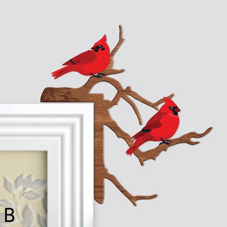 🐦Cardinal Wooden Door Corner