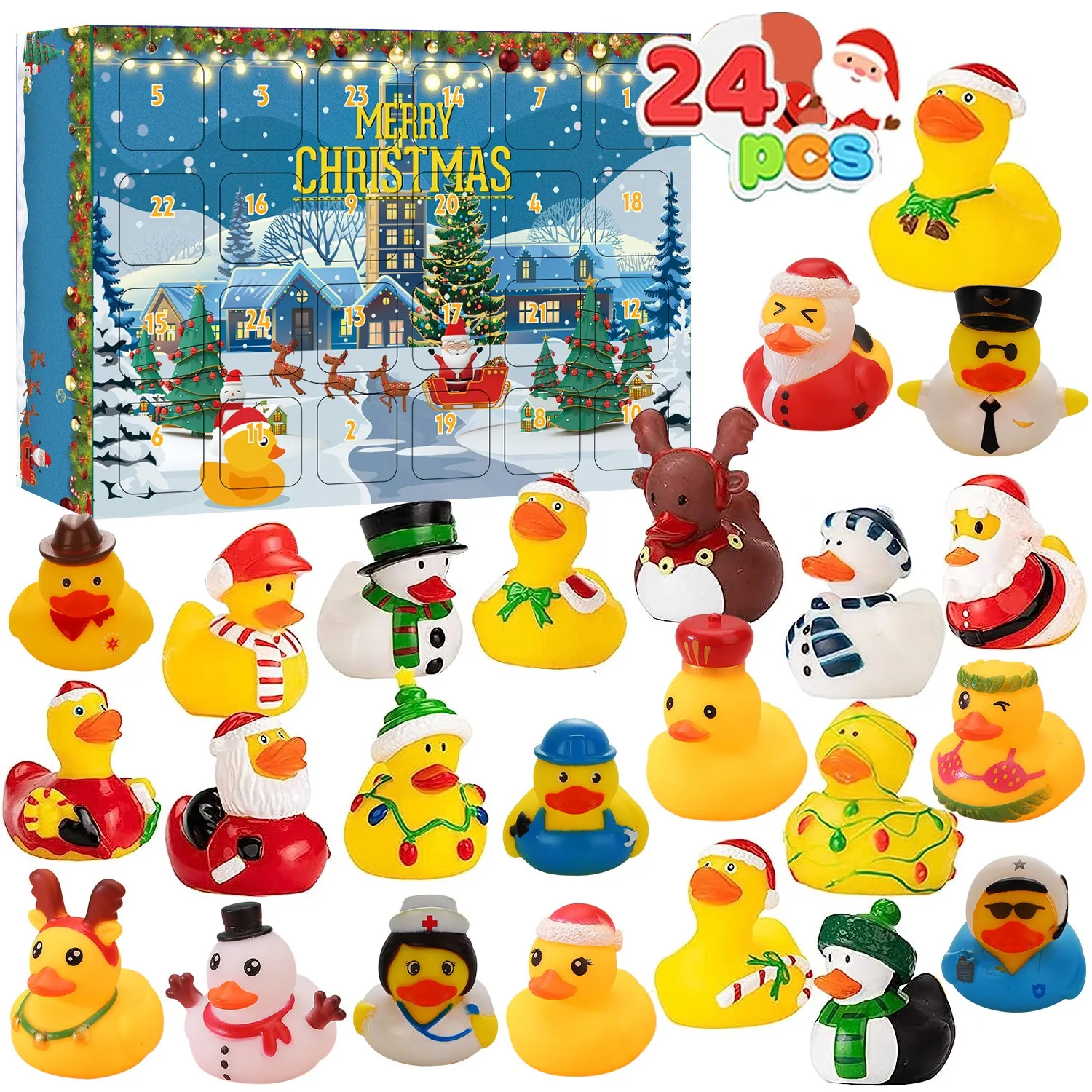 Countdown Christmas Rubber Ducks Advent Calendar