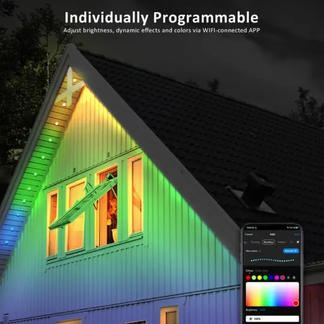 Smart Rainbow LED Permanent Outdoor Light