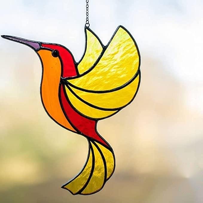 💖 Hummingbird Suncatcher Colorful Window Hanging 