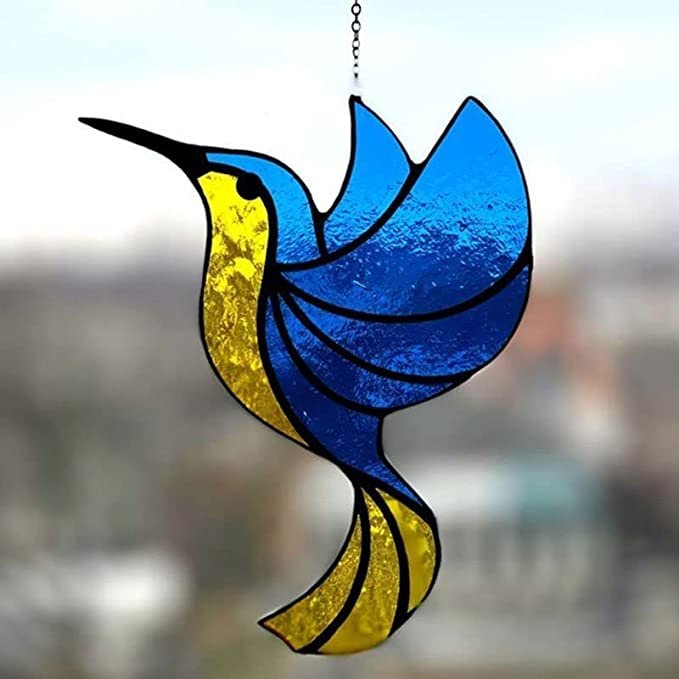 💖 Hummingbird Suncatcher Colorful Window Hanging 