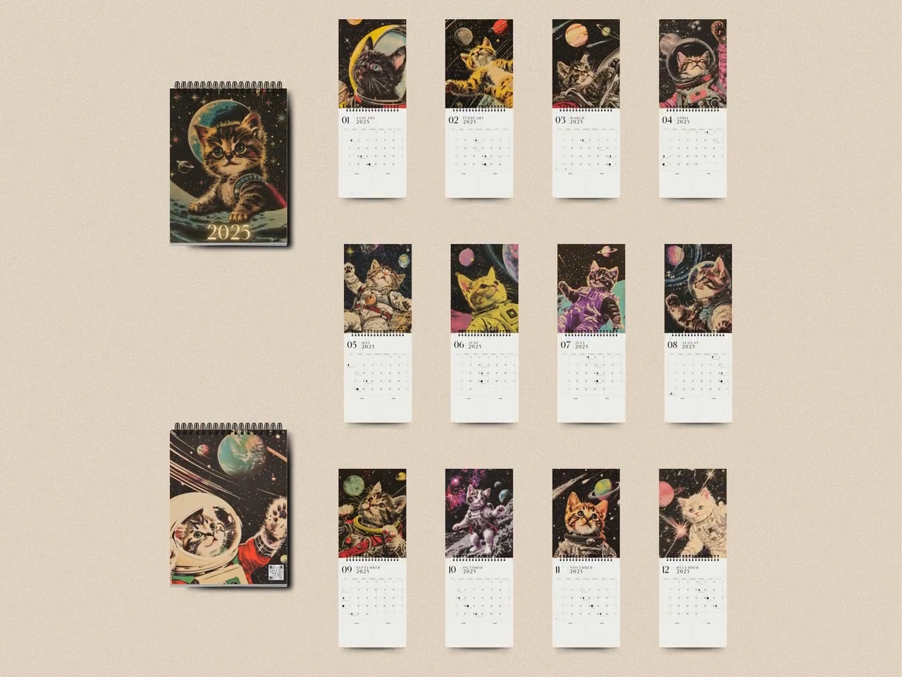 👩‍🚀Space Cats 2025 Calendar😺