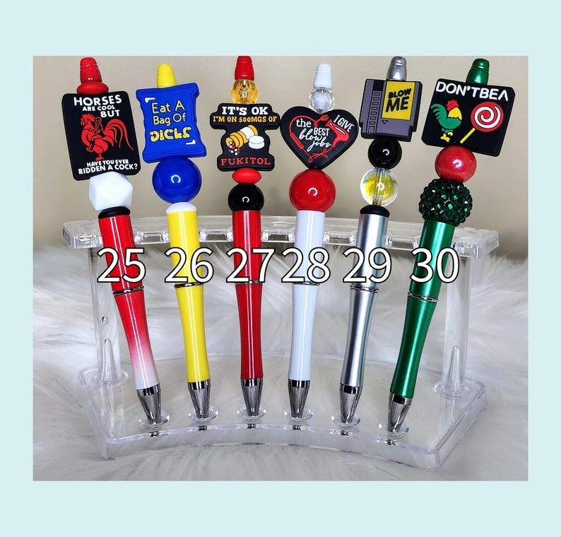 🔥Hot Sale 50% Off🔥Custom Design Adult Humor Beaded Pens🖊️
