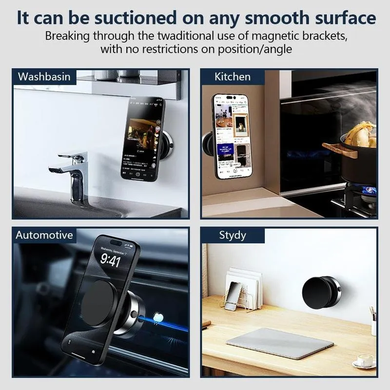 Car Electric Suction Cup Vacuum Magnetic Phone Holder