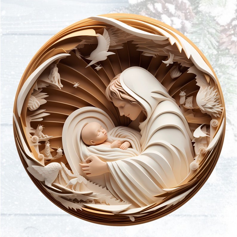 🔥Hot Sale 50% Off🔥🎄Imitated 3D Image Christmas Ceramic Disc Decoration