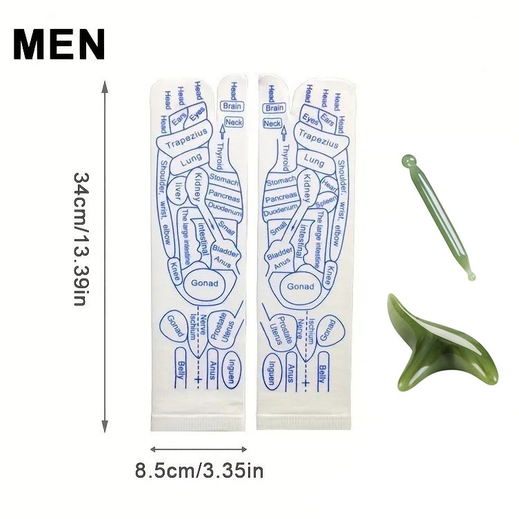 💥New Year's Sale 60% OFF💥Reflexology Chart Socks with Trigger Point Massage Tool 🧦