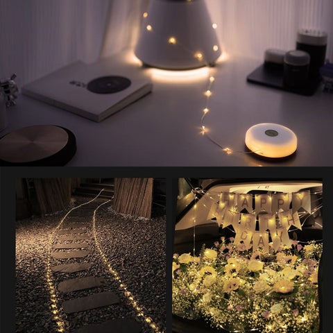 Waterproof and stowable portable rope light for outdoor