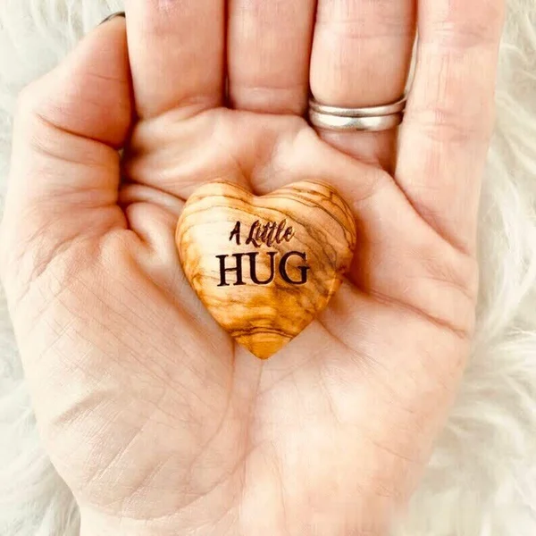 💖Pocket Hug Wooden Heart Token-Unique Gift