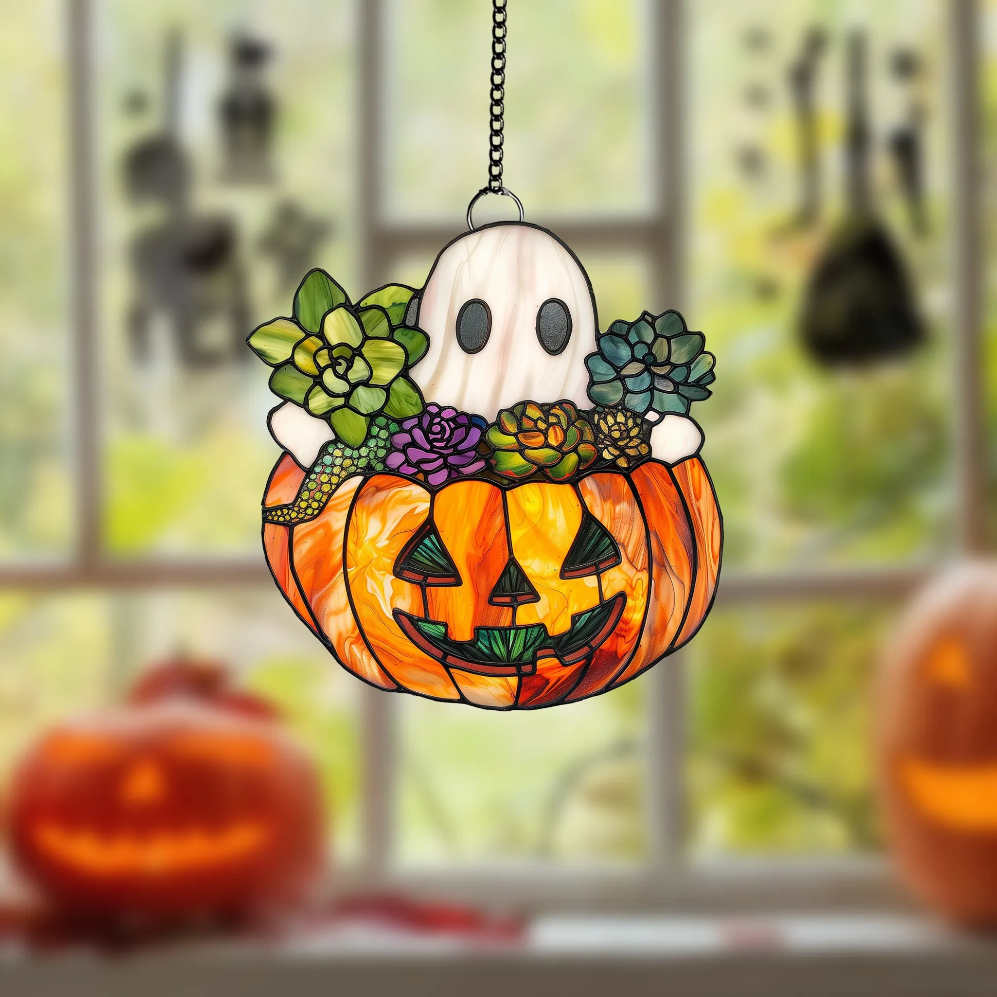 🤣Funny Middle Finger Ghost Window Decor👻