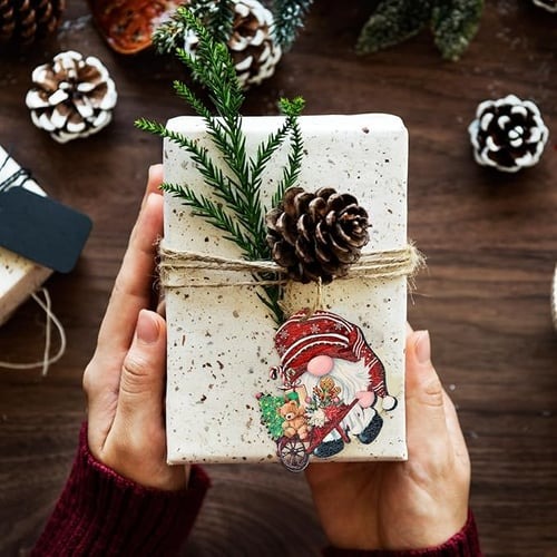 🎅24 Pieces Christmas Wooden Gnome Ornaments💗