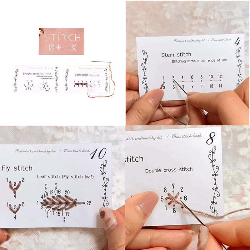 🔥Hot Sale 50% Off🔥Creative Mini Embroidery Sewing Stitch Learning Card Book 📖