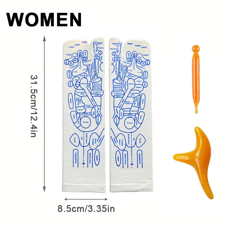 💥New Year's Sale 60% OFF💥Reflexology Chart Socks with Trigger Point Massage Tool 🧦